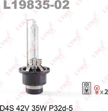 LYNXauto L19835-02 - Лампа розжарювання, фара дальнього світла autozip.com.ua