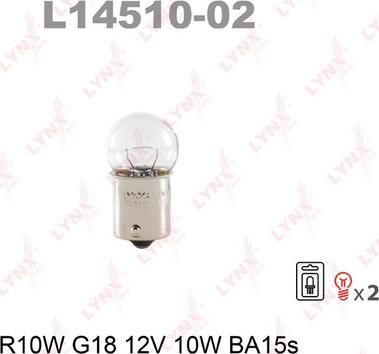 LYNXauto L14510-02 - Лампа розжарювання autozip.com.ua