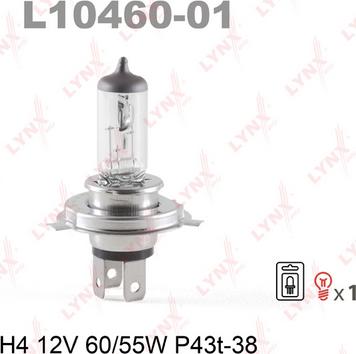 LYNXauto L10460-01 - Лампа розжарювання, фара дальнього світла autozip.com.ua