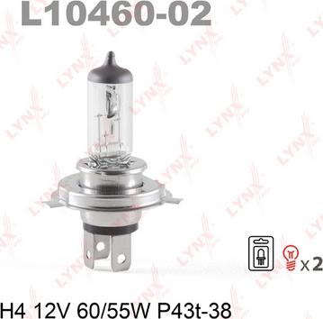 LYNXauto L10460-02 - Лампа розжарювання, фара дальнього світла autozip.com.ua