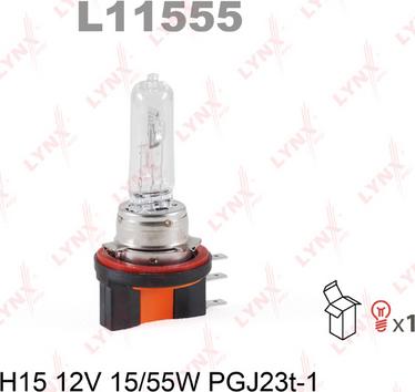 LYNXauto L11555 - Лампа розжарювання, фара дальнього світла autozip.com.ua