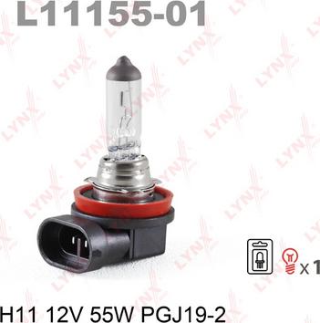 LYNXauto L11155-01 - Лампа розжарювання, фара дальнього світла autozip.com.ua