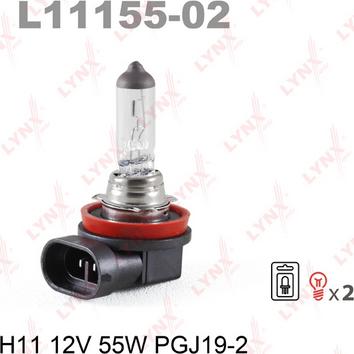 LYNXauto L11155-02 - Лампа розжарювання, фара дальнього світла autozip.com.ua