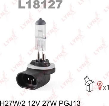 LYNXauto L18127 - Лампа розжарювання, протитуманні фари autozip.com.ua