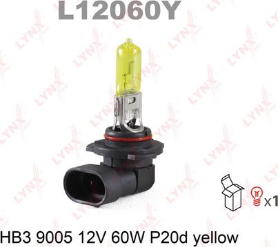 LYNXauto L12060Y - Лампа розжарювання, протитуманні фари autozip.com.ua