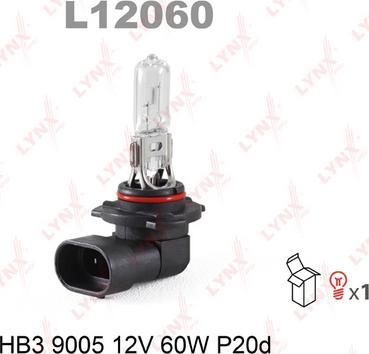 LYNXauto L12060 - Лампа розжарювання, фара дальнього світла autozip.com.ua
