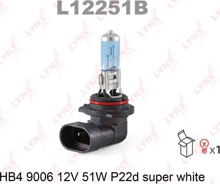 LYNXauto L12251B - Лампа розжарювання, фара дальнього світла autozip.com.ua