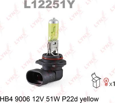 LYNXauto L12251Y - Лампа розжарювання, протитуманні фари autozip.com.ua