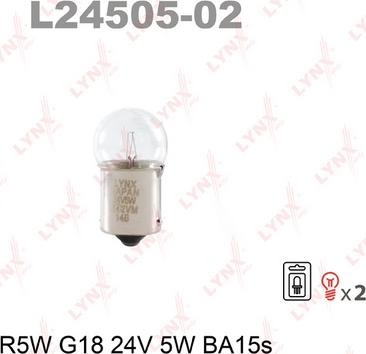 LYNXauto L24505-02 - Лампа розжарювання autozip.com.ua