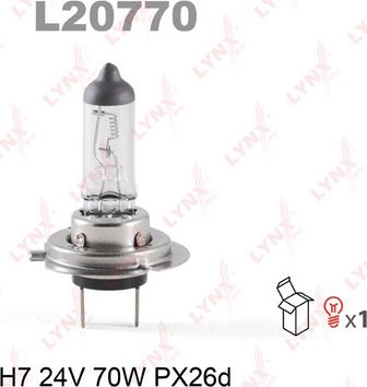 LYNXauto L20770 - Лампа розжарювання, фара дальнього світла autozip.com.ua