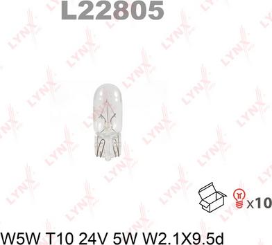 LYNXauto L22805 - Лампа розжарювання autozip.com.ua