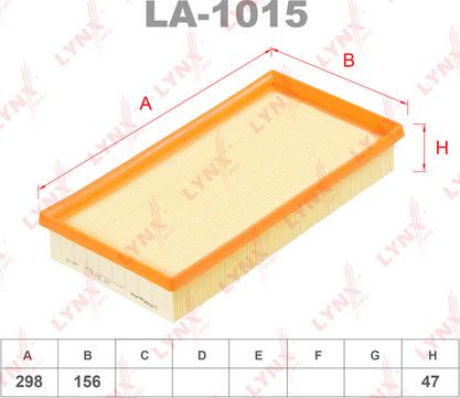 LYNXauto LA-1015 - Повітряний фільтр autozip.com.ua