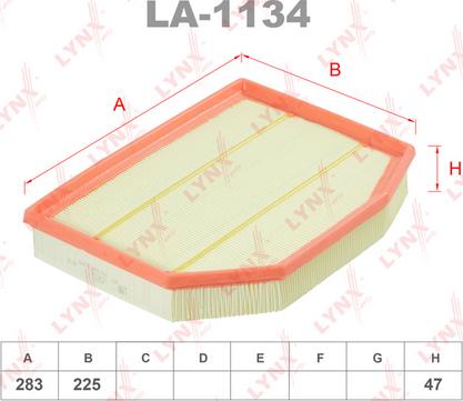 LYNXauto LA-1134 - Повітряний фільтр autozip.com.ua