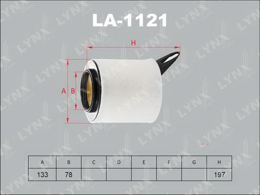 LYNXauto LA-1121 - Повітряний фільтр autozip.com.ua