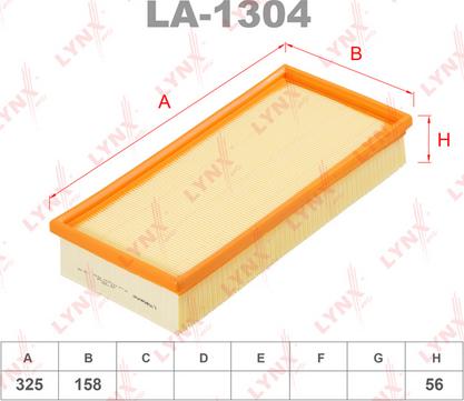 LYNXauto LA-1304 - Повітряний фільтр autozip.com.ua