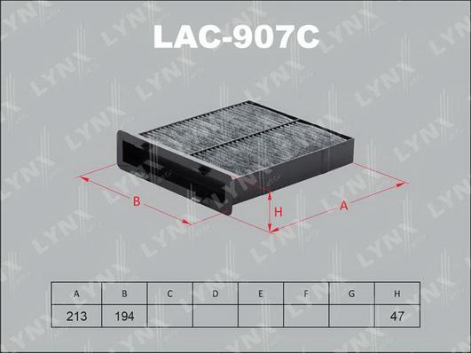 LYNXauto LAC-907C - Фільтр, повітря у внутрішній простір autozip.com.ua