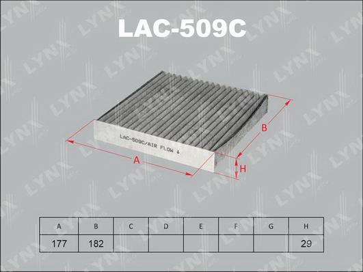LYNXauto LAC-509C - Фільтр, повітря у внутрішній простір autozip.com.ua