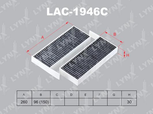 LYNXauto LAC-1946C - Фільтр, повітря у внутрішній простір autozip.com.ua