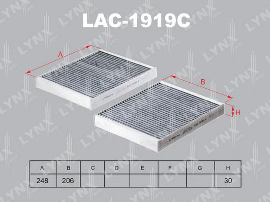 LYNXauto LAC-1919C - Фільтр, повітря у внутрішній простір autozip.com.ua