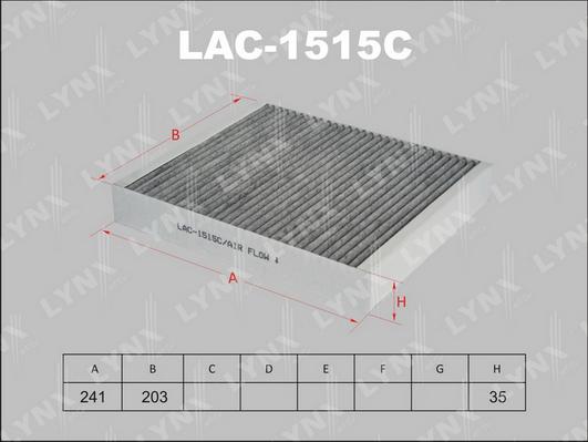 LYNXauto LAC-1515C - Фільтр, повітря у внутрішній простір autozip.com.ua