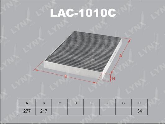 LYNXauto LAC-1010C - Фільтр, повітря у внутрішній простір autozip.com.ua