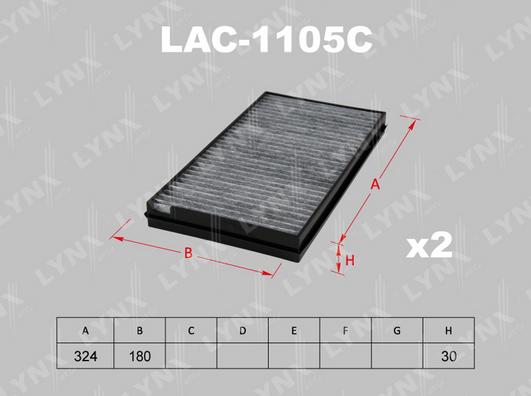 LYNXauto LAC-1105C - Фільтр, повітря у внутрішній простір autozip.com.ua