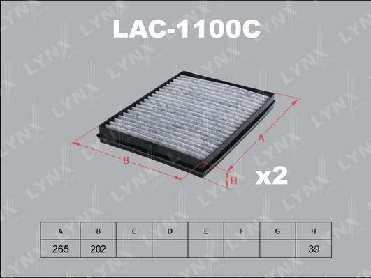 LYNXauto LAC-1100C - Фільтр, повітря у внутрішній простір autozip.com.ua
