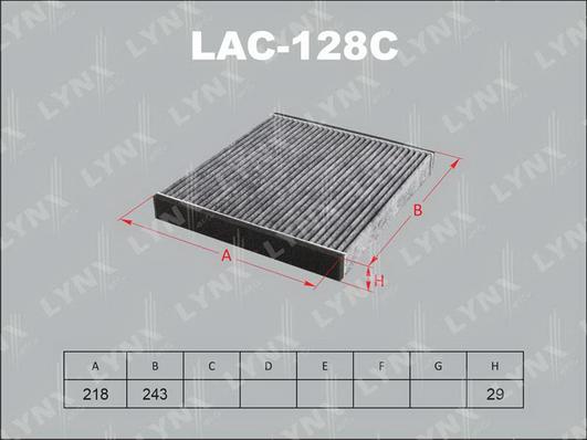 LYNXauto LAC-128C - Фільтр, повітря у внутрішній простір autozip.com.ua