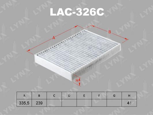 LYNXauto LAC-326C - Фільтр, повітря у внутрішній простір autozip.com.ua