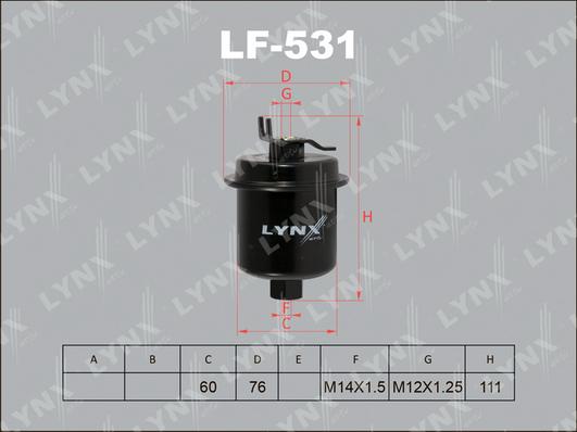 LYNXauto LF-531 - Паливний фільтр autozip.com.ua