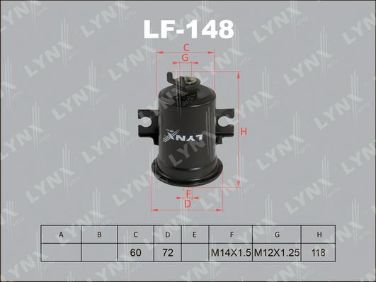 LYNXauto LF-148 - Паливний фільтр autozip.com.ua