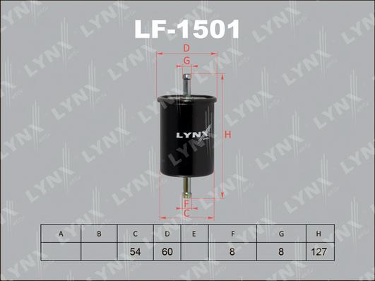 LYNXauto LF-1501 - Паливний фільтр autozip.com.ua