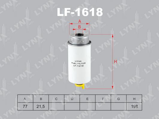 LYNXauto LF-1618 - Паливний фільтр autozip.com.ua