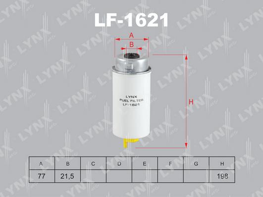 LYNXauto LF-1621 - Паливний фільтр autozip.com.ua