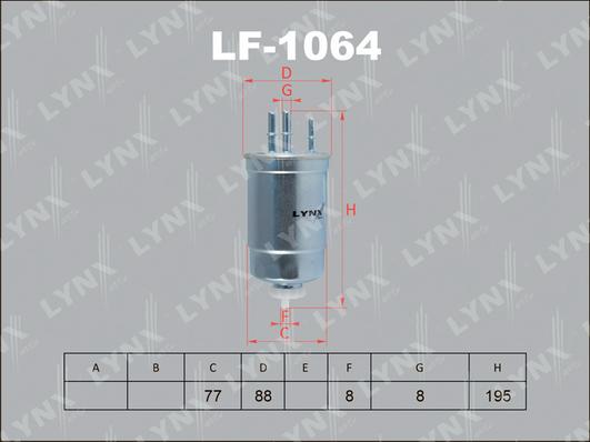 LYNXauto LF-1064 - Паливний фільтр autozip.com.ua