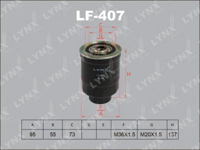 LYNXauto LF-1009 - Паливний фільтр autozip.com.ua