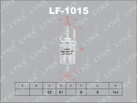 LYNXauto LF-1015 - Паливний фільтр autozip.com.ua