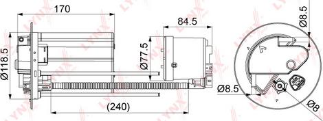 LYNXauto LF-1075M - Паливний фільтр autozip.com.ua