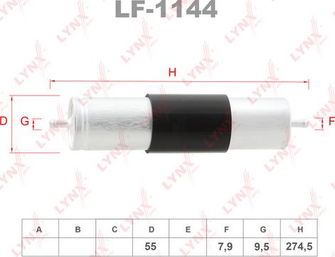 LYNXauto LF-1144 - Паливний фільтр autozip.com.ua