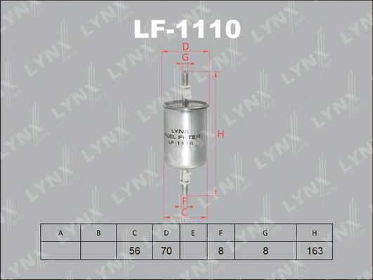LYNXauto LF-1110 - Паливний фільтр autozip.com.ua