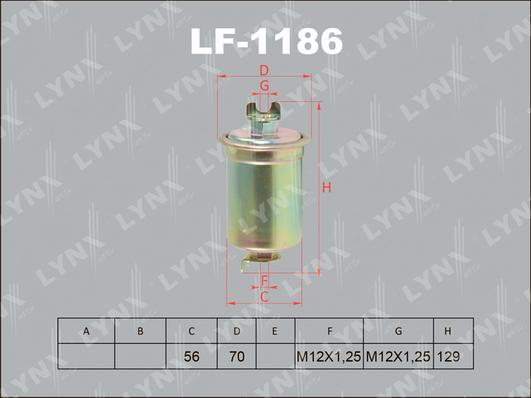 LYNXauto LF-1186 - Паливний фільтр autozip.com.ua