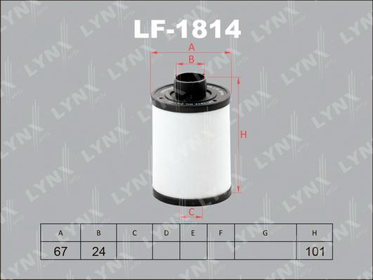 LYNXauto LF-1814 - Паливний фільтр autozip.com.ua