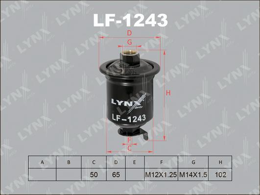 LYNXauto LF-1243 - Паливний фільтр autozip.com.ua