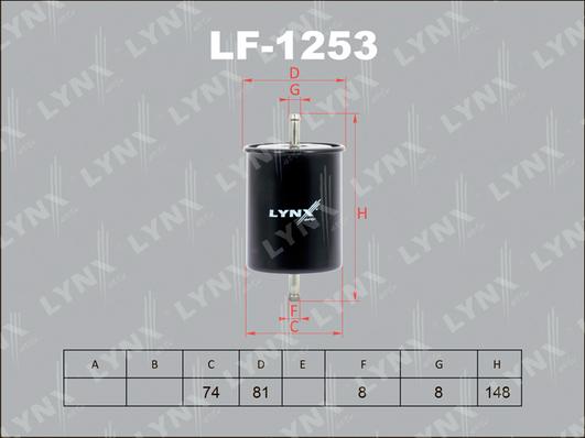 LYNXauto LF-1253 - Паливний фільтр autozip.com.ua