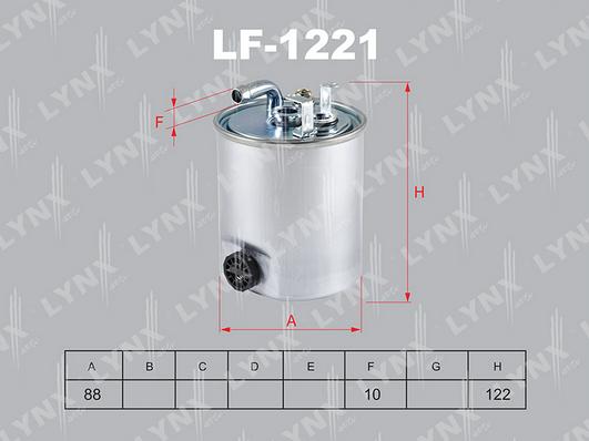 LYNXauto LF-1221 - Паливний фільтр autozip.com.ua
