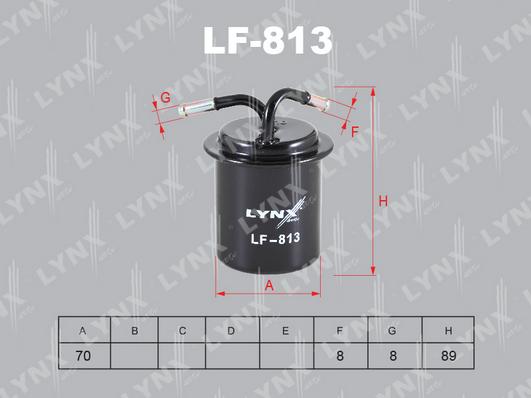 LYNXauto LF-813 - Паливний фільтр autozip.com.ua