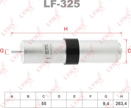 LYNXauto LF-325 - Паливний фільтр autozip.com.ua