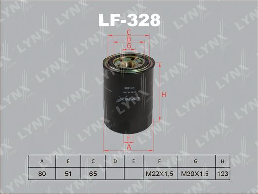 LYNXauto LF-328 - Паливний фільтр autozip.com.ua