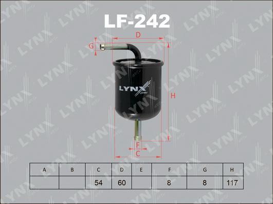 LYNXauto LF-242 - Паливний фільтр autozip.com.ua