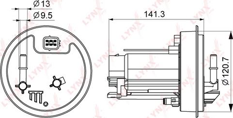 LYNXauto LF-247M - Паливний фільтр autozip.com.ua